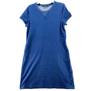 The North Face Dress Women Sz Large Blue T-Shirt Short Sleeve Mid Length Pockets